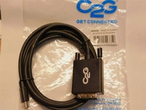 C2G 54335 6ft Mini Display Port Male to Single Link DVI-D Male Adapter Cable  - Picture 1 of 3