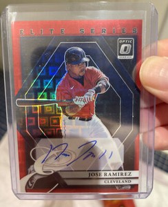 2022 OPTIC FOTL Jose Ramirez ELITE SERIES AUTO RED PANDORA PRIZM SSP # 4/8