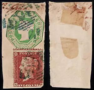 3769 GB 1s Light green 1847. SG54 Sc5 Mi7. Spec H1 C6. Green 363 Newtonmountkenn - Picture 1 of 3