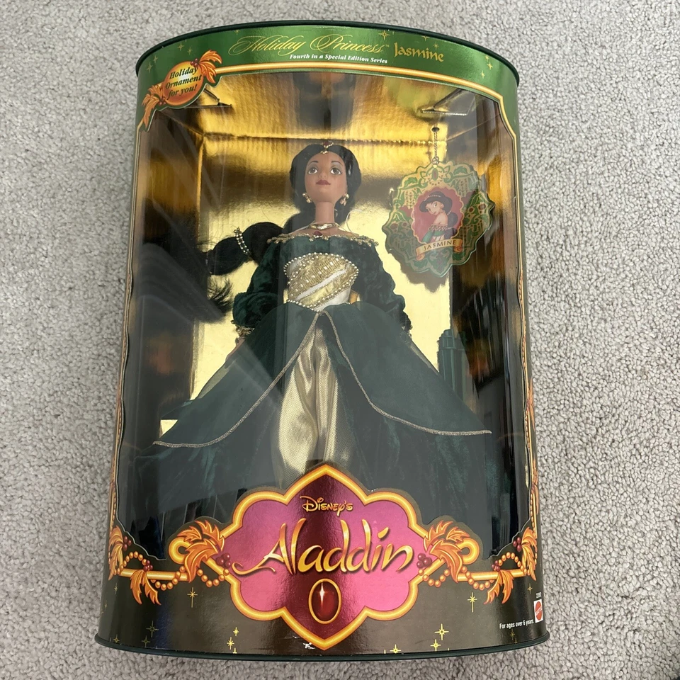 Disney Aladdin Holiday Princess Jasmine 1999 Barbie Doll