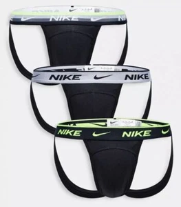 MENS NIKE DRI FIT EVERYDAY COTTON STRETCH JOCK STRAP 3 PACK BRIEFS BOXERS L / XL - Picture 1 of 4