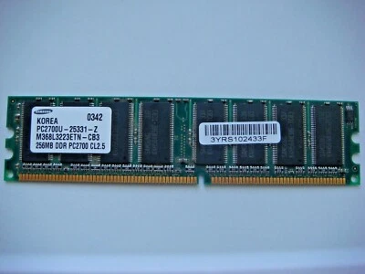 NEW Samsung PC2700U-25331-Z 256MB DDR PC2700 M368L3223FTN-CB3.Memory,RAM (B509) - Image 1 of 4