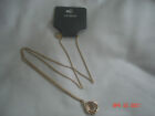 NEW on CARD EXPRESS STORE LONG PENDANT NECKLACE w/ LUCITE PLASTIC STONE 30"