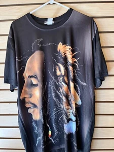Bob Marley "Illuminated Rasta" T-Shirt - Picture 1 of 1