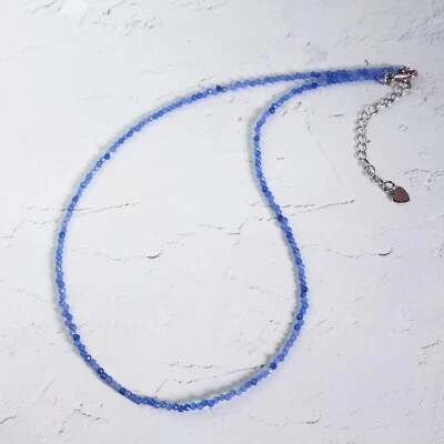 Blue Aventurine Delicate Stone Beads Necklace Aventurine Crystal Dainty Choker - Image 1 of 4