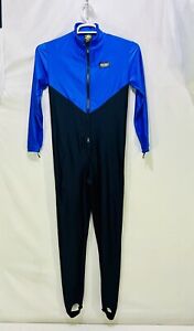 Aeroskin California Womens Lycra Full Body Suit Front Zip Stirrups MINT COND L