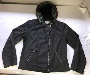 Others Follow Moto Black Jacket Boho Reggae Hood Size M - Picture 1 of 10