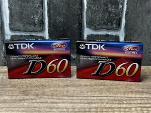 2er-Pack TDK D60 High Output IECI Typ I leere Kassetten - brandneu versiegelt - Bild 1 von 2