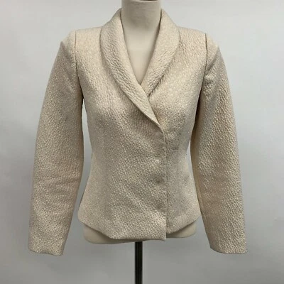 Blazer para mujer Magaschoni Collection talla 2 brillante dorado forrado boda noche Foto 1 de 4