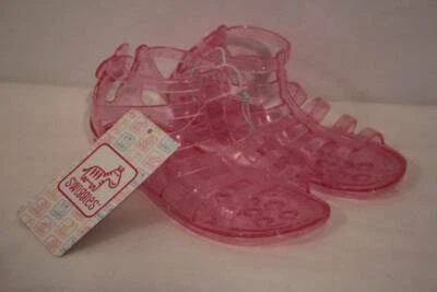 Новый ребенка ясельного возраста девочек гладиатор сандалии средний 7 - 8 розовый Summer с ремешками желе туфли - Изображение 1 из 3