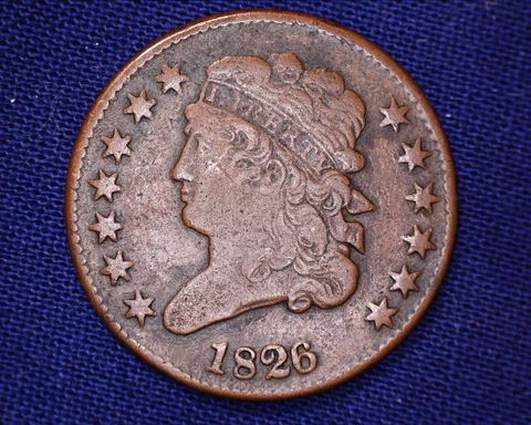 Nice  1826 Classic Head Half Cent Only 234,000 Minted  #S121 Cover