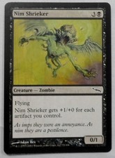 MAGIC THE GATHERING MTG 2003 MIRRODIN BLACK NIM SHRIEKER CREATURE CARD