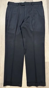 Brooks Brothers Men’s 1818 Madison Dark Blue Dress Pants - Size 35x32 - Picture 1 of 3