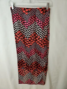 Christopher Banks Women's Heart Design Scarf Rectangular Polyester 58"X13" - Picture 1 of 9