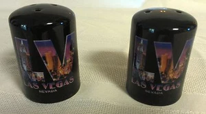 Ceramic Las Vegas Nevada Casino Strip Gift Salt Pepper Shaker Set Cook NIB #DF - Picture 1 of 2