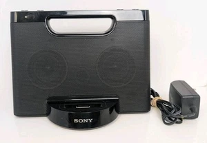 Altavoz de acoplamiento de audio portátil Sony RDP-M5iP iPod iPhone puerto de 30 pines PROBADO - Imagen 1 de 10