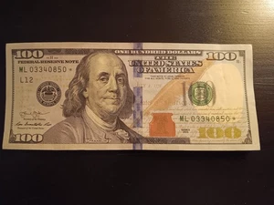 $100 US Bill Star Note Rarer : Star Note - Picture 1 of 4