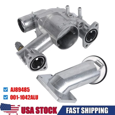 For Jaguar S-Type XJ8 XJR 4.2L 2003-2005 Aluminum Thermostat Housing AJ89485 New Foto 1 de 4