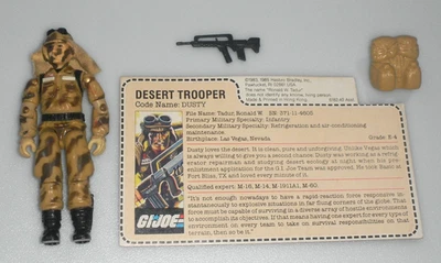Figura Dusty v1 1985 Asst 6182,40 vintage G.I. GI Joe 3,75 ARAH *99% Completo Foto 1 de 4