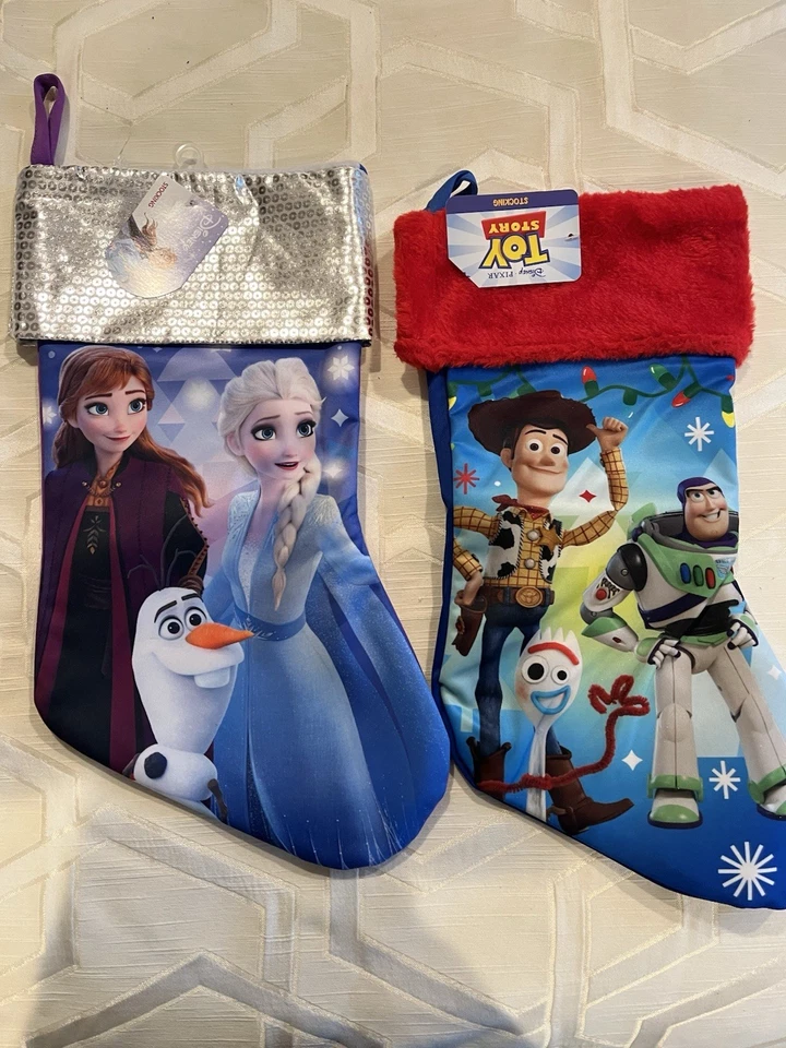Lote De 2 Medias Navidad 16" Toy Story Frozen - NUEVAS - Envío Gratis Foto 1 de 1
