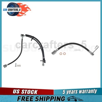 2 Rear Brake Hydraulic Hose For 1999 2000 Ford E-250 Econoline 4.2L - Image 1 of 4