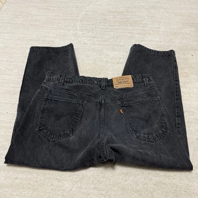 Vintage Levi’s Black 550 Relaxed Fit Tapered Leg Jeans Orange Tab ACTUAL 36x26 - Image 1 of 4