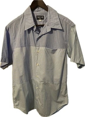 ГРУБЫЙ и TUMBLE x инженерной одежды синий горошек Tri комбинированная рубашка Sz-M SS15 - Изображение 1 из 4