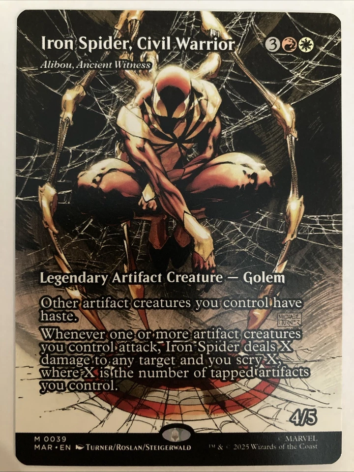 Iron Spider, Civil Warrior – Marvel (MAR) 0039 NM Borderless Regular MTG - Image 1 of 1