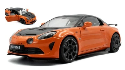MODELLINO AUTO STATICO SOLIDO ALPINE A110 RADICALE COUPE 2024 ARANCIO SCALA 1:18 - Immagine 1 di 4