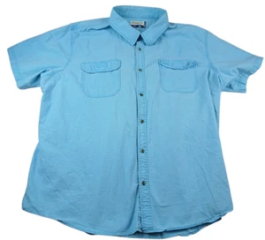Magellan Outdoors Shirt Classic Fit Short Sleeve Soft Cotton Aqua Blue 3XL - Picture 1 of 9