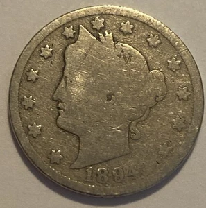 1894 - Liberty V Nickel - VG - Exact Coin Imaged #VN48 - Picture 1 of 2