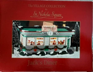 St. Nicholas Square Jack's Diner 2001 Lighted Christmas Village – New in Box - Picture 1 of 2