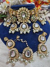 Sabyasachi Inspired choker Kundan Necklace With Earring, Gold Toned Kundan,