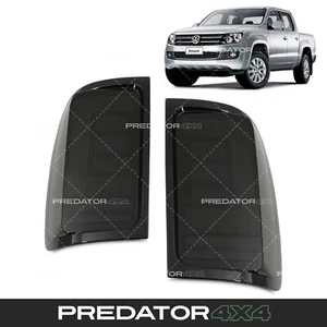 REAR SMOKED LED TAIL LIGHTS GLOSS BLACK FOR VW AMAROK 2010-2020 - Afbeelding 1 van 9