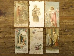 Lot de 6 anciennes images pieuses religieuses - Imagen 1 de 1