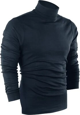 Turtleneck T-Shirt For Men Long Sleeves Tailored Comfort Fit Lot Utopia Wear - Image 1 of 4