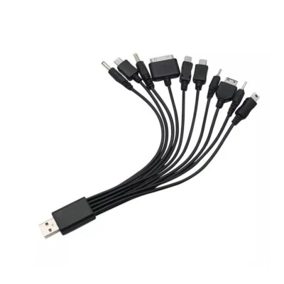 10 In1 Micro USB Multi-Cable Charger Charging Cables For Mobile Phones  All In 1 - Image 1 of 4