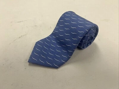 Corbata de cuello de seda con crestas onduladas geométricas azules para hombre Vineyard Vines $169 Foto 1 de 4