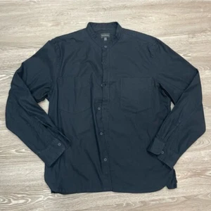Club Monaco Cotton Blend Black Stand Color Casual Button Down Shirt - Picture 1 of 6
