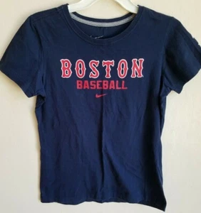  Women’s Boston Red Sox  Crew Neck Nike Tee T Shirt Size Large Slim Fit--Cute! - Picture 1 of 3