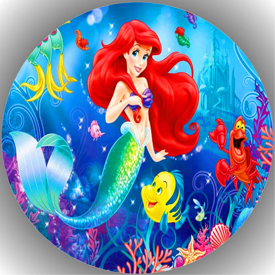 Tortenaufleger Tortenbild Fondant - Oblate Arielle die Meerjungfrau  P23 - Bild 1 von 1