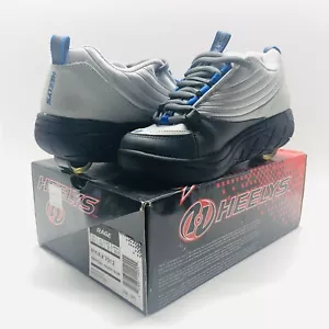 Scarpe da skate vintage Heelys Rage 7012 antracite/argento/blu da ragazzo taglia 5,5 USATE UNA VOLTA! - Foto 1 di 11