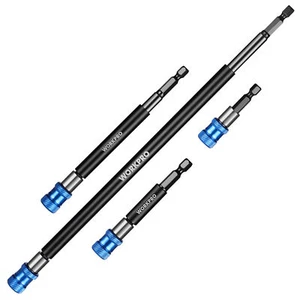 4Pcs Drill Bit Extension Set Magnetic Drill Screwdriver Bit Holder Extender - Picture 1 of 10