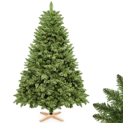 VESKA Premium Weihnachtsbaum künstlich 180cm Nordmanntanne, Tannenbaum mit Holzständer