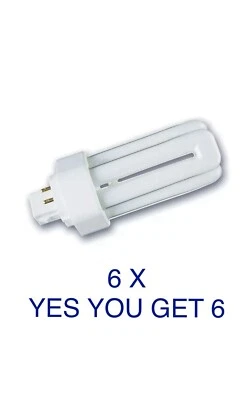 6 X OSRAM DULUX T/E (4 PIN) 13W. G24q1 CAP TRIPLE BIAX. 2700K BRAND NEW - Image 1 of 4
