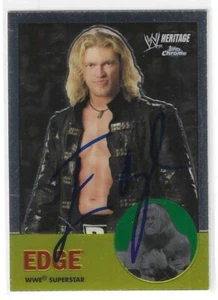 Edge Signed 2007 Topps Chrome WWE Heritage Card #16 - Picture 1 of 2