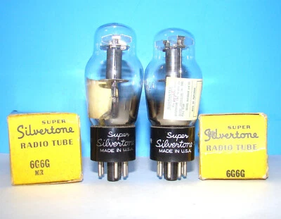 Tipo 6G6G radio Silvertone NOS audio tubos de vacío 2 válvulas probado ST VT-198-A 6G6 Foto 1 de 3
