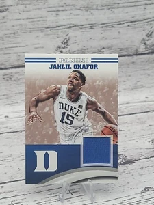 2015 Panini Jahlil Okafor Jersey Rookie Patch Player Worn Relic SP Duke RC - Picture 1 of 2