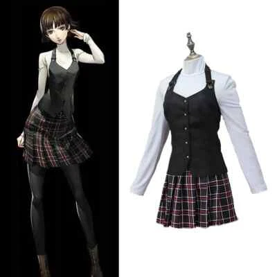 Persona 5 P5 Makoto Niijima Shujin Anime School Uniform Cosplay Daily Halloween - Image 1 of 4