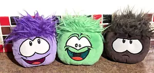 Disney Club Penguin PURPLE/GREEN/BROWN PUFFLE 5" Plush STUFFED ANIMAL rare smile - Picture 1 of 8